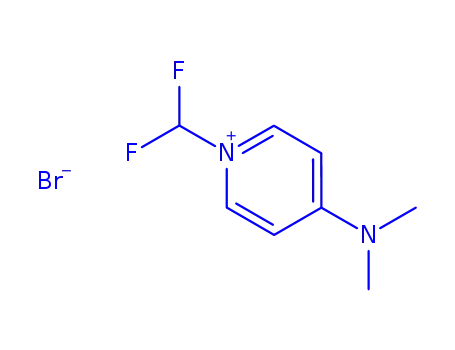Molecular Structure of 175880-30-5 (Pyridinium, 1-(difluoromethyl)-4-(dimethylamino)-, bromide (1:1))