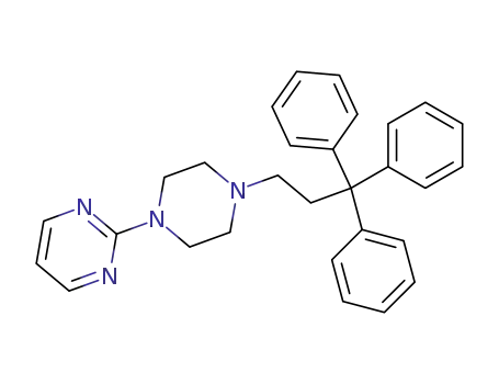 Molecular Structure of 20980-06-7 (1-(3,3,3-Triphenylpropyl)-4-(2-pyrimidyl)piperazine)