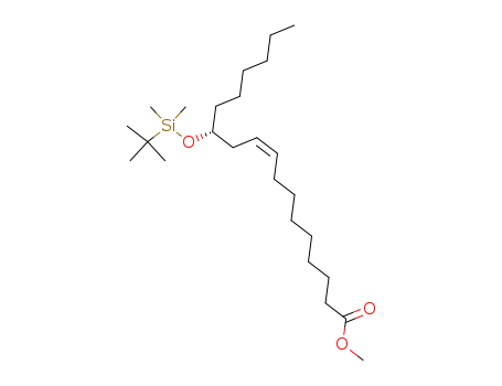 Molecular Structure of 129049-75-8 (methyl (9Z,12R)-12-{[tert-butyl(dimethyl)silyl]oxy}octadec-9-enoate)