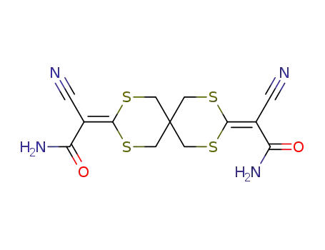3,9-bis<carbamoyl(cyano)methylene>-2,4,8,10-tetrathiaspiro<5,5>undecane
