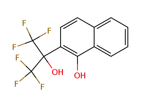 Molecular Structure of 2092-87-7 (2-(2-HYDROXY-1,1,1,3,3,3-HEXAFLUOROPROPYL)-1-NAPHTHOL)