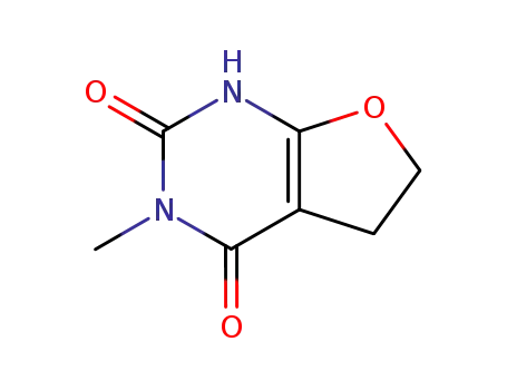 Molecular Structure of 21004-27-3 (3-methyl-5,6-dihydrofuro[2,3-d]pyrimidine-2,4(1H,3H)-dione)