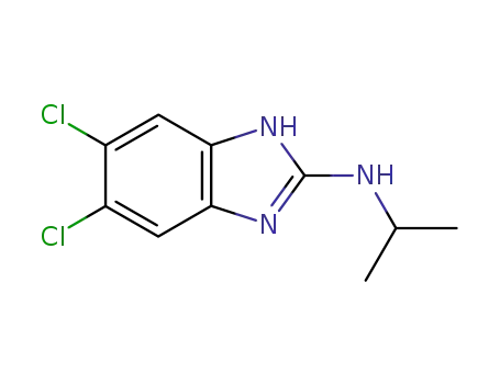 Molecular Structure of 176161-55-0 (5,6-DICHLORO-2-ISOPROPYLAMINOBENZIMIDAZOLE)