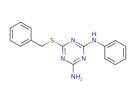 1,3,5-Triazine-2,4-diamine,N2-phenyl-6-[(phenylmethyl)thio]- cas  20931-81-1