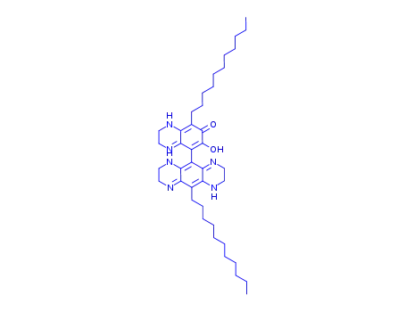 Molecular Structure of 154324-55-7 (5-undecyl-8-(10-undecyl-1,2,3,6,7,8-hexahydropyrazino[2,3-g]quinoxalin-5-yl)-1,2,3,4-tetrahydroquinoxaline-6,7-dione)