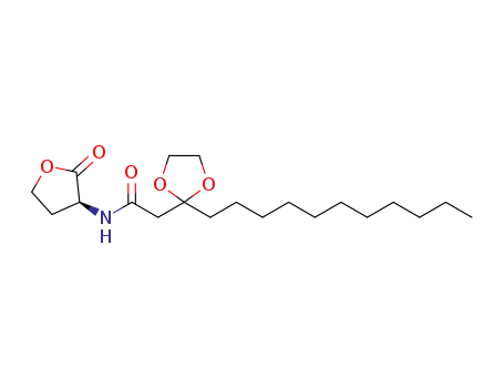 Molecular Structure of 182359-63-3 ((S)-N-(2-oxotetrahydrofuran-3-yl)-2-(2-undecyl-1,3-dioxolan-2-yl)acetamide)