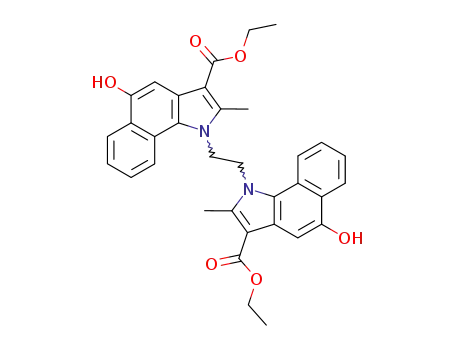 diethyl 5,5'-dihydroxy-2,2'-dimethyl-1,1'-(ethane-1,2-diyl)di(1H-benzo[g]indole)-3,3'-dicarboxylate