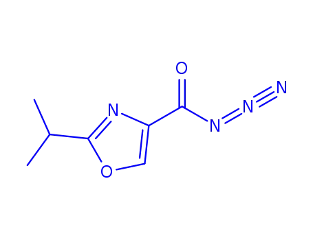 Molecular Structure of 153684-04-9 (4-Oxazolecarbonyl  azide,  2-(1-methylethyl)-)