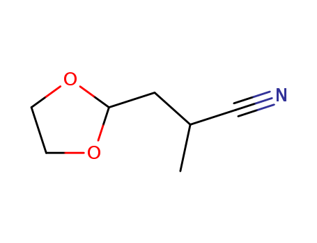Molecular Structure of 1468-51-5 (1,3-Dioxolane-2-propanenitrile,a-methyl-)