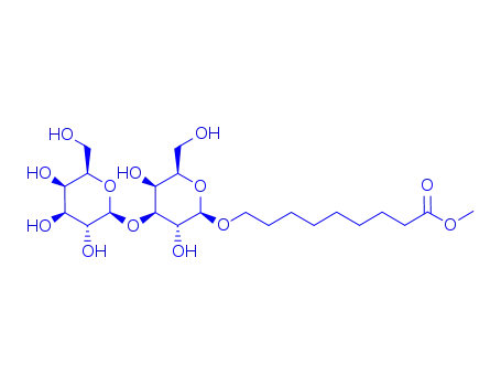 Molecular Structure of 154354-46-8 (8-methoxycarbonyloctyl-3-O-glucopyranosyl-mannopyranoside)