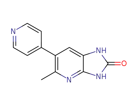 Molecular Structure of 152633-54-0 (5-methyl-6-pyridin-4-yl-1,3-dihydro-2H-imidazo[4,5-b]pyridin-2-one)