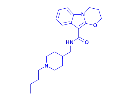 Molecular Structure of 152811-62-6 (PIBOSEROD,2H-(1,3)OXAZINO(3,2-A)INDOLE-10-CARBOXAMIDE, N-((1-BUTYL-4-PIPERIDINYL)METHYL)-3,4-DIHYDRO-)