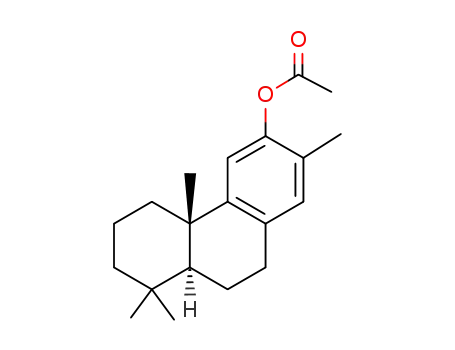 Molecular Structure of 15340-78-0 (Acetic acid 13-methylpodocarpa-8,11,13-trien-12-yl ester)