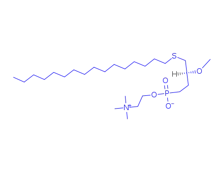 Molecular Structure of 153413-99-1 (2'-(trimethylammonio)-ethyl-4-(hexadecylthio)-3-methoxybutane phosphonate)