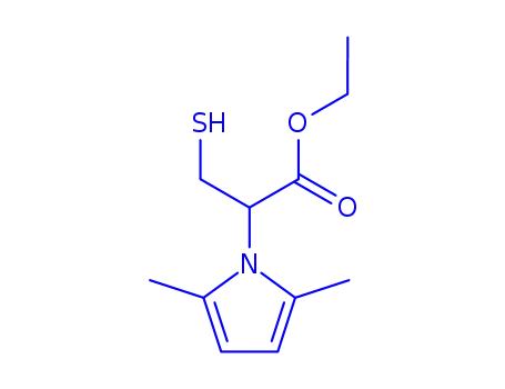 Molecular Structure of 153686-93-2 (1H-Pyrrole-3-acetic acid, 2,5-dihydro-alpha-(mercaptomethyl)-, ethyl e ster)