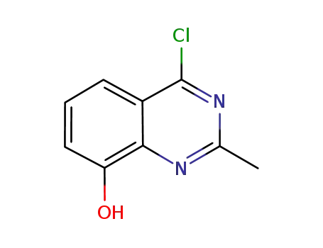 Molecular Structure of 154288-10-5 (4-CHLORO-2-METHYL-8-QUINAZOLINOL)