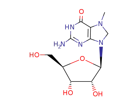 Molecular Structure of 15313-37-8 (7-METHYLGUANOSINE)