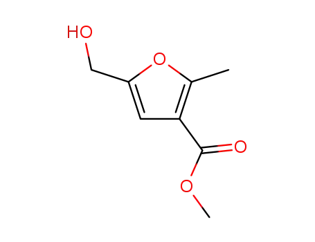 Molecular Structure of 15341-69-2 (5-HYDROXYMETHYL-2-METHYL-FURAN-3-CARBOXYLIC ACID METHYL ESTER)