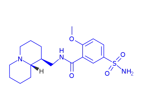 Molecular Structure of 177027-05-3 (N-[[(1S,8aR)-2,3,4,5,6,7,8,8a-octahydro-1H-quinolizin-1-yl]methyl]-2-m ethoxy-5-sulfamoyl-benzamide)