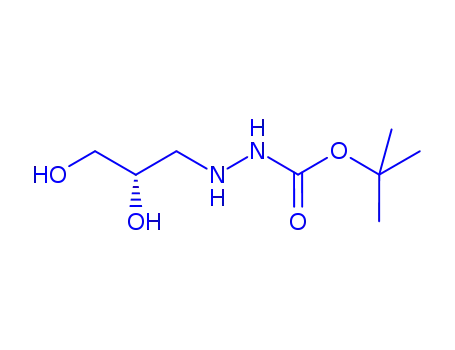 Molecular Structure of 177350-64-0 (Hydrazinecarboxylic acid, 2-(2,3-dihydroxypropyl)-, 1,1-dimethylethyl ester)