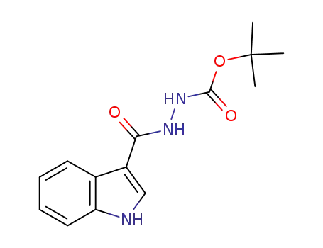Molecular Structure of 1160437-52-4 (1,1-dimethylethyl 2-(1H-indol-3-ylcarbonyl)hydrazinecarboxylate)