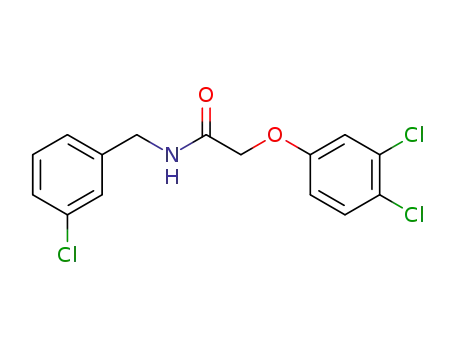 Molecular Structure of 15422-28-3 (N-(3-chlorobenzyl)-2-(3,4-dichlorophenoxy)acetamide)