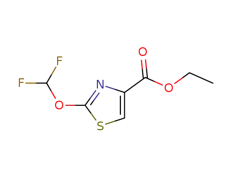 Molecular Structure of 153027-83-9 (4-Thiazolecarboxylicacid,2-(difluoromethoxy)-,ethylester(9CI))