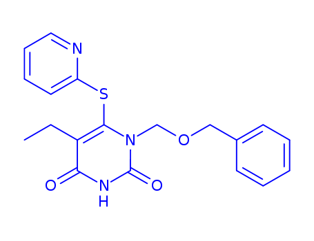 1-Benzyloxymethyl-5-ethyl-6-(2-pyridylthio)uracil cas  153562-59-5
