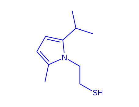 Molecular Structure of 153687-00-4 (2-[2-methyl-5-(1-methylethyl)-1H-pyrrol-1-yl]ethanethiol)