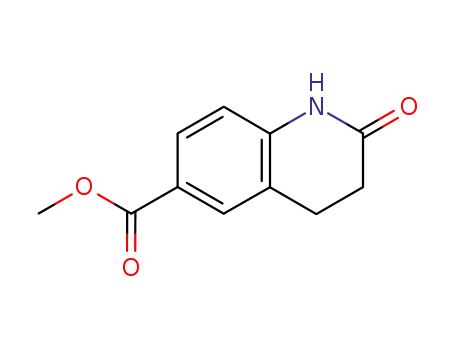 Molecular Structure of 177478-63-6 (Methyl 2-oxo-1,2,3,4-tetrahydroquinoline-6-carboxylate)