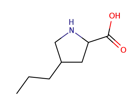 Molecular Structure of 15385-24-7 (Proline, 4-propyl- (6CI,7CI,8CI))