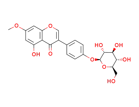 Molecular Structure of 154-36-9 (3-[4-(β-D-Glucopyranosyloxy)phenyl]-5-hydroxy-7-methoxy-4H-1-benzopyran-4-one)