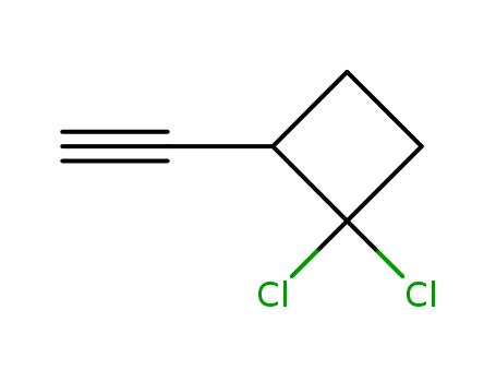 Molecular Structure of 96660-46-7 (Cyclobutane, 1,1-dichloro-2-ethynyl- (9CI))