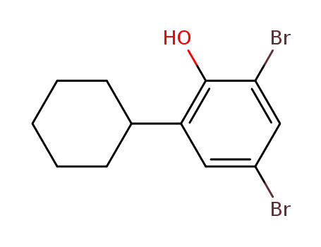 Molecular Structure of 15460-13-6 (2,4-dibromo-6-cyclohexylphenol)