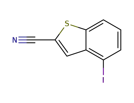 Molecular Structure of 154629-36-4 (4-iodo-1-benzothiophene-2-carbonitrile)