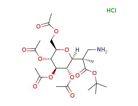 t-butyl (2R)-2-(2,3,4,6-tetra-O-acetyl-β-D-glucopyranosyl)-3-amino-2-methylpropanoate monohydrochloride