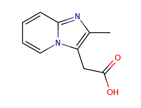 Molecular Structure of 17745-07-2 (2-Methylimidazo(1,2-a)pyridine-3-aceticacid)