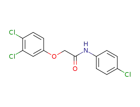 Molecular Structure of 15422-26-1 (N-(4-chlorophenyl)-2-(3,4-dichlorophenoxy)acetamide)