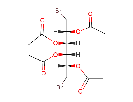 Molecular Structure of 15410-52-3 (1,6-Dibromo-1,6-dideoxygalactitol 2,3,4,5-tetraacetate)