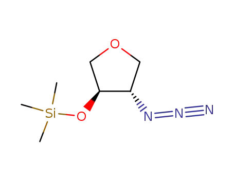 Molecular Structure of 190792-68-8 ([(3R,4S)-4-azidotetrahydrofuran-3-yl]oxytrimethylsilane)