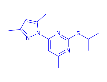 Pyrimidine, 4-(3,5-dimethyl-1H-pyrazol-1-yl)-6-methyl-2-((1-methylethyl)thio)-