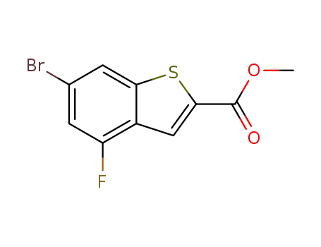 Molecular Structure of 154650-60-9 (6-BROMO-4-FLUORO-BENZO[B]THIOPHENE-2-CARBOXYLIC ACID METHYL ESTER)