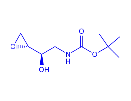 Molecular Structure of 153729-79-4 (Carbamic acid, (2-hydroxy-2-oxiranylethyl)-, 1,1-dimethylethyl ester, [R-)