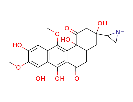 Molecular Structure of 162857-75-2 (3-aziridin-2-yl-3,7,8,10,12b-pentahydroxy-9,12-dimethoxy-3,4,4a,12b-tetrahydrotetraphene-1,6(2H,5H)-dione)