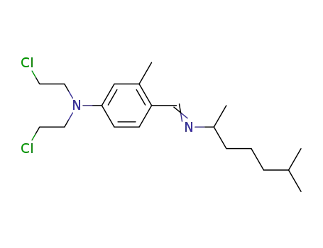 N,N-bis(2-chloroethyl)-3-methyl-4-(6-methylheptan-2-yliminomethyl)aniline