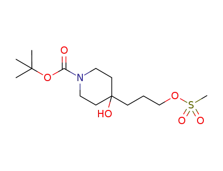 tert-butyl 4-hydroxy-4-[3-[(methylsulfonyl)oxy]propyi]piperidine-1-carboxylate