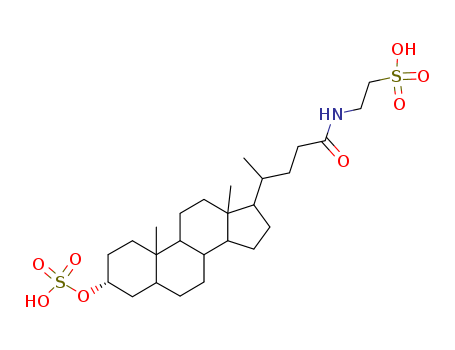 2-[[(4R)-4-[(3R,5R,10S,13R,17R)-10,13-dimethyl-3-sulfooxy-2,3,4,5,6,7,8,9,11,12,14,15,16,17-tetradecahydro-1H-cyclopenta[a]phenanthren-17-yl]pentanoyl]amino]ethanesulfonic acid