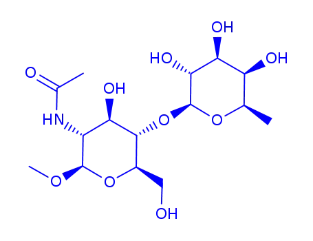 Molecular Structure of 153756-68-4 (methyl fucopyranosyl(1-4)-2-acetamido-2-deoxyglucopyranoside)
