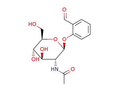 Molecular Structure of 15430-78-1 (2'-FORMYLPHENYL 2-ACETAMIDO-2-DEOXY-BETA-D-GLUCOPYRANOSIDE)