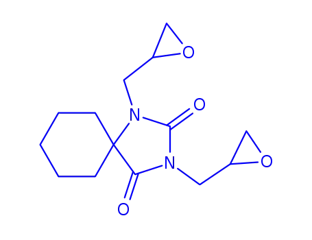 Molecular Structure of 15336-84-2 (1,3-bis(oxiranylmethyl)-1,3-diazaspiro[4.5]decane-2,4-dione)